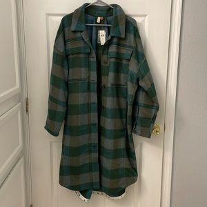 Anthropologie pilcro plaid coat NWT